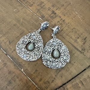 Elegant Silver Teardrop Earrings